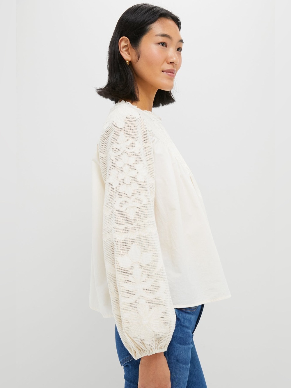 TUCKERNUCK Ivory Patchwork Embroidered Cressida Blouse - size small - Picture 4 of 12